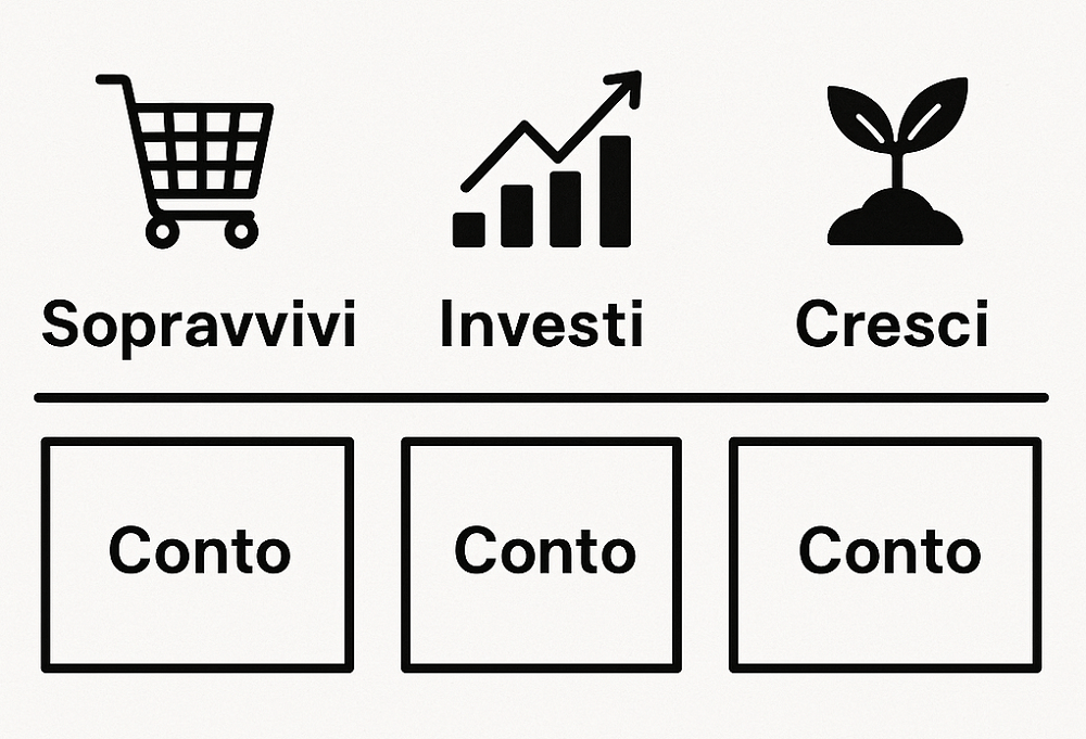 rappresentazione della gestione del denaro come mezzo e non come fine