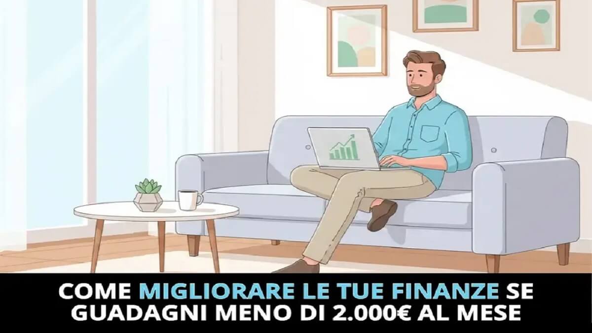uomo che migliora le finanze personali controllando un grafico di crescita sul laptop