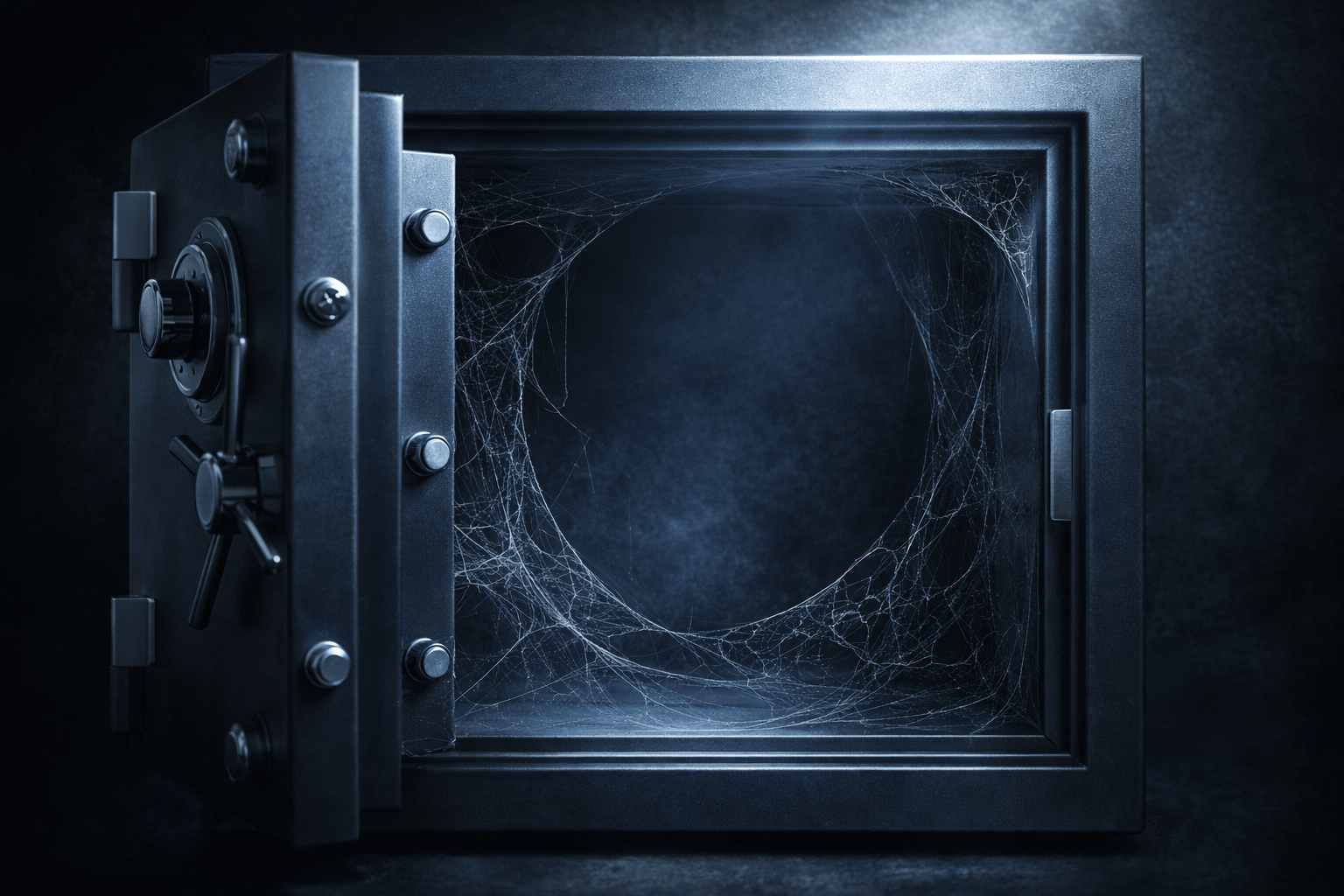 Cassaforte bancaria vuota - i soldi in banca non sono davvero tuoi