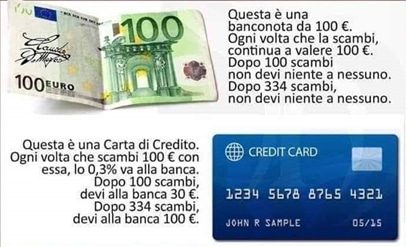 differenza contanti e carta di credito